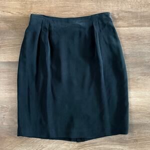 Jones New York Black 100% Silk Skirt Women’s 18W Elastic Waist Lined